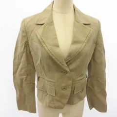 ボディドレッシングデラックス BODY DRESSING Deluxe ジャケット ブレザー ショート丈 リネン混 麻混 べージュ 38 約Sサイズ ■GY09のサムネイル