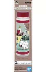 【中古】マグカップ・湯のみ ムーミン谷の仲間たち/オリジナルアート柄・レッド クリアボトル 「一番くじ ムーミン～Relaxing Picnic Time～」 G賞