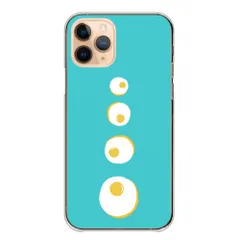 iPhone12 mini  ケース カバー アイフォン12 ミニ スマホケース ハードケース 卵 たまご 目玉焼き かわいい イエロー 黄色 水色 ライトブルー スウェーデン 北欧 カラー04