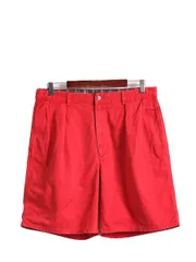 【お得なクーポン配布中!】 90s 初期 ポロ ゴルフ ラルフローレン 2タック コットン チノ ショートパンツ メンズ 34 / 90年代 オールド POLO GOLF ショーツ 短パン 赤