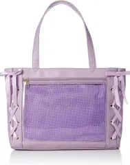 【特価商品】鞄 A4 デコバッグ クリアバッグ クリア バッグ 推し活 推し活グッズ トートバッグ 推し活バッグ レースアップ ライブ イベント 【Sサイズ】 春 夏 痛バ 秋 冬 痛バッグ プレゼント ギフト [ウィゴー] レディース