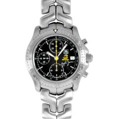 タグホイヤー TAG Heuer リンク クロノグラフ アイルトン・セナ 限定モデル 腕時計 ブラック文字盤 SS メンズ【中古】