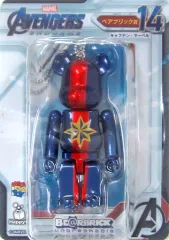 【中古】トレーディングフィギュア BE＠RBRICK -ベアブリック- 100% キャプテン・マーベル(ボールチェーン付き) 「Happyくじ MARVEL アベンジャーズ/エンドゲーム」 ベアブリック賞