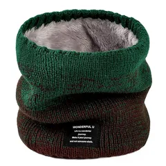 [PAZOFA] ネックウォーマー メンズ レディース ネックガード 首巻き 裏起毛 ふわふわ 冬用 スキー キャンプ おしゃれ グラデーションカラー 男女兼用 24色 green