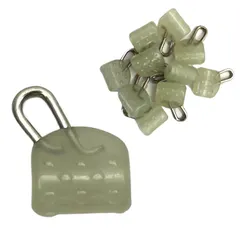 MONOSTORE スライドパーツ 釣り リング フック 魚 グロー タイラバ スイベル タングステン 夜光 回転ビーズ 蛍光 30個 [蛍光 30個]