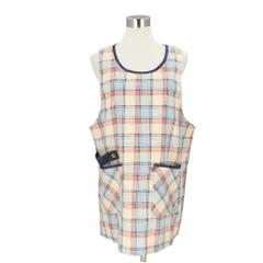 ☆ チェックベージュ ☆ 2L-3L ☆ EDWIN ラン型エプロン エプロン おしゃれ EDWIN エドウィン 前掛け 保育士 割烹着 かっぽう着 ラン型エプロン カフェエプロン 介護士 レディース メンズ ブランド ポケット かわいい 母の日