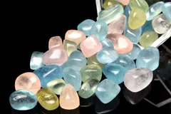 高発色 MIXベリル 8-21x6-14mm 20g さざれ 原石  1個売り パワーストーン 天然石 _PRG1729