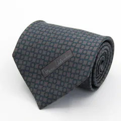 マリオヴァレンティノ ブランド ネクタイ シルク 小紋柄 ドット柄 総柄 PO メンズ グレー MARIO VALENTINO 【中古】