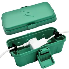 新品 小さい耐候性がある電気関係箱 屋外の電気箱 Weatherproof Electrical Connection Box 20x10x8cm 保護タイマー-緑
