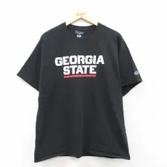 XL/古着 チャンピオン Champion 半袖 ブランド Tシャツ メンズ ジョージアステート クルーネック 黒 ブラック 25sep01 中古