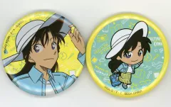 【中古】バッジ・ビンズ 毛利蘭 缶バッジセット(2個組) 「セガ ラッキーくじ 名探偵コナン Good Day! Good Travel!」 J賞