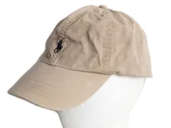 【お得なクーポン配布中!】 ポロ ラルフローレン コットン ベースボール キャップ フリーサイズ 古着 帽子 トラッカー ハット ワンポイント シンプル カーキ ベージュ