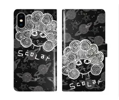 [iPhone12 Pro Max] iPhone15 ケース スカラー スマホケース 手帳型 iPhone16 ケース iPhone 16 15 14 13 SE 第3世代 第2世代 スマホカバー 全機種対応 手帳 ScoLar 土星 スター スカラコ 総柄