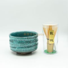 「新品茶道具 セット」日本製　美濃焼　黒土粉引ブルー抹茶碗 初心者茶道具  美濃焼　食器　陶器　茶道プレゼント母の日