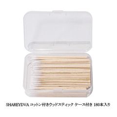 샤레도와 SHAREYDVA 코튼 첨부 우드 스틱 케이스 첨부 180개입 네일 스틱 젤의 닦아 폴리쉬의 닦아 일회용 면봉 젤 네일 네일 아트 디자인 살롱 네일리스트 셀프 네일 네일 상품 신품 무료우송