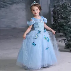 プリンセスドレス シンデレラドレス 仮装 お姫様 なりきり ワンピース クリスマス プレゼントイベント 誕生日 発表会 結婚式 演奏会 お遊戯