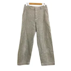 ジャーナルスタンダード レリューム JOURNAL STANDARD relume パンツ ワイド ロング 無地 コーデュロイ ハイウエスト 38 グレー ベージュ