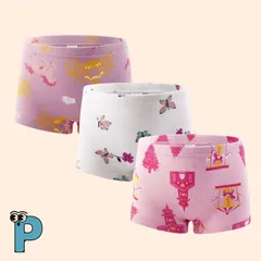 送料無料 Pセット 3枚セット キッズ ボクサーパンツ 女の子 女児 ガールズ 小学生 下着 パンツ ショーツ インナー 肌着 綿 快適 洗濯簡単 春夏秋冬 普段使い フィット 100cm 110cm 120cm 130cm 140cm 150cm