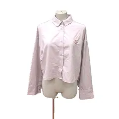 アズノウアズ as know as plus シャツ ブラウス ワンポイント 長袖 ピンク /YK ■MOのサムネイル
