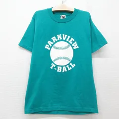 古着 フルーツオブザルーム 半袖 ビンテージ Tシャツ キッズ ボーイズ 子供服 00s PARKVIEW 野球 クルーネック 緑他 グリーン 25jun05