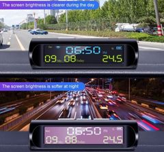 ⭐️値下げ⭐️新品 ソーラー カー デジタル 時計 運転時間 日付 ダッシュボード 配線なし 高精度 LCD バックライト 車 自動車