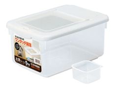 【在庫セール】5Kgタイプ お米ケース 計量カップ付き 米びつ 日本製 ホワイト サンコープラスチック