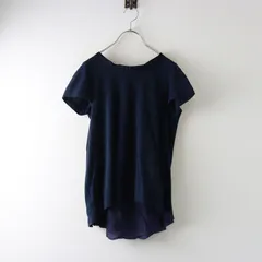 サカイラック sacai luck コットン サテンバックギャザー ブラウス 1｜ネイビー トップス カットソー シャツ 【2400014593006】のサムネイル