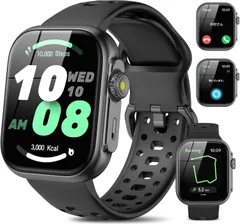 スマートウォッチ Bluetooth 5.4通話機能 1.85インチ大画面 活動量計 歩数計 腕時計 音声アシスタント GPS連携 腕上げ点灯 smart watch iphone対応 アンドロイド対応