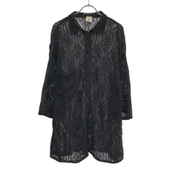 6(ROKU) BEAUTY&YOUTH UNITED ARROWS ロク ビューティーアンドユース ユナイテッドアローズ SUKASHI KNIT SHIRT スカシニットシャツ 8628-299-0076 ブラック F