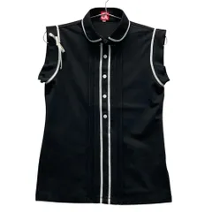 【新品未使用】archivio ノースリーブシャツ 黒/白 2025年最新】アルチビオ archivio ノースリーブシャツ レディス