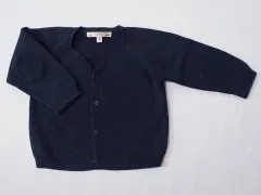 ボンポワン ボンポアン bonpoint アウトレット 子供服 女の子 18M 約 80cm 85cm ベビー服 長袖 カーディガン 紺 秋 冬 ★2 トップス 冬服 ガールズ 女児 キッズ ベビー 【中古】 ユーズド リサイクル こども