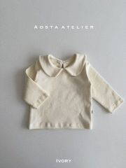 -リトルブルーム韓国子供服- SALE開催中 30％OFF　韓国子供服　2024冬新作 Aosta アオスタ ベビー キッズ ラウンド トップス 海外　【1日〜2日発送】