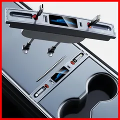 【即発送】テスラModel テスラModel テスラオーナープレゼント 2021 3/Y携帯充電器 2022 3/Yアクセサリ2023 TESLA向け(スケーラブルケーブル) 車載台座[PD27W+QC18W] USBハブ PANPHEN