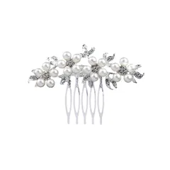 【特価商品】コーム 5本櫛 パール かんざし コーム パール おしゃれ ヘアコーム ヘッドドレス ヘアー ブライダルパールヘアコーム かんざし 花嫁 髪飾り 振袖 留袖 浴衣 着物 髪飾り 成人式 発表会 披露宴 結婚式 二次会 卒業 入学式 ヘアアクセサリー