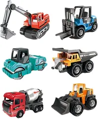 TOMMYFIELD 建設車両 おもちゃ 作業車両 工事現場 ミニカー 砂場 ショベルカー プレゼント 5個セット(カラフル)