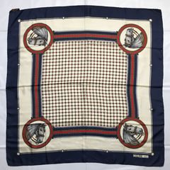 2508-235｜美品｜グッチ スカーフ シルク ネイビー 花柄 - メルカリ 