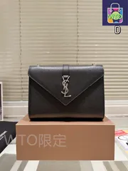 【今日特価】YSL イヴ・サンローラン キャビアレザー チェーン封筒バッグ フルパッケージ付き キャビアレザーが耐摩耗性に優れる-WTO輸入2