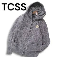 TCSS ティーシーエスエス 秋冬 ロゴ★ ダブルジップ メランジ ニット パーカー Sz.S メンズ