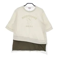UNDERCOVER Sue UNDERCOVER スラッシュレイヤード半袖スウェット NIGHTMARE 半袖Ｔシャツ カットソー オフホワイト レディース アンダーカバー【中古】5-0515S∞