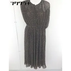 ◇ ◎ natural couture ナチュラルクチュール 総柄 ノースリーブ ロング プリーツ ワンピース サイズF ブラウン レディース  【中古】 【1109140015000】のサムネイル
