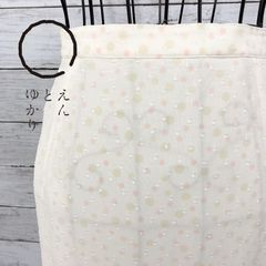 昭和レトロ 水玉 シースルー素材 白色 ロングスカート