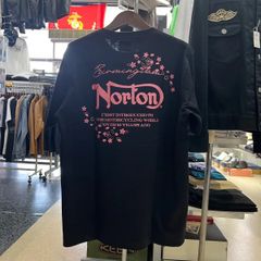 残り1点‼️XL あり‼️日本限定‼️Norton ノートン⚫︎半袖　Tシャツ　桜　シャイニー　ブラック　M L