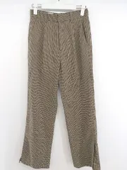 ◇ LOWRYS FARM ローリーズファーム チェック スリット パンツ サイズM ブラウン レディース P  【1301100000532】