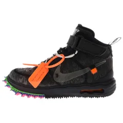 NIKE (ナイキ) ×OFF-WHITE AIR FORCE 1 MID SP オフホワイト エアフォース1 ミッドカットスニーカー ブラック US9.5/27.5cm DO6290-001