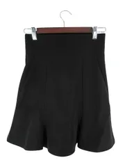 スナイデル SNIDEL ショートパンツ スカパン ハイウエスト フレア 無地 裏地付き ブラック size0