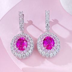 ピンクサファイア ペアシェイプデザイン ネックレス ピアス - メルカリ