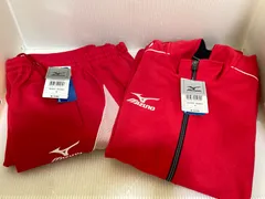 mizuno ジャージ ウインドブレーカー 上下 レッド×レッドメッシュ /M