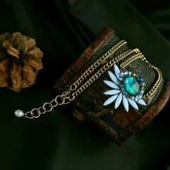 青/ブルービジューのネックレス