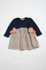 VON/stripe frill OP ワンピース　新品子供服95 キッズ 女の子
