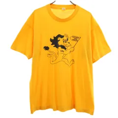 SCREEN STARS スクリーンスターズ 90s USA製 オールド GAC ライオン 半袖 Tシャツ XL 山吹色 シングルステッチ 企業モノ アニマル柄 メンズ 古着